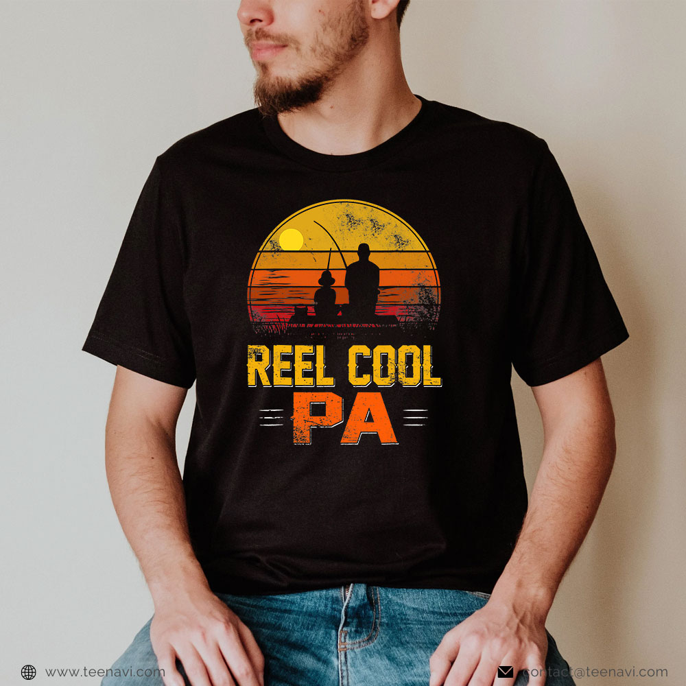  Funny Fishing Shirt, Reel Cool Pa Gift Fishing Fathers Day