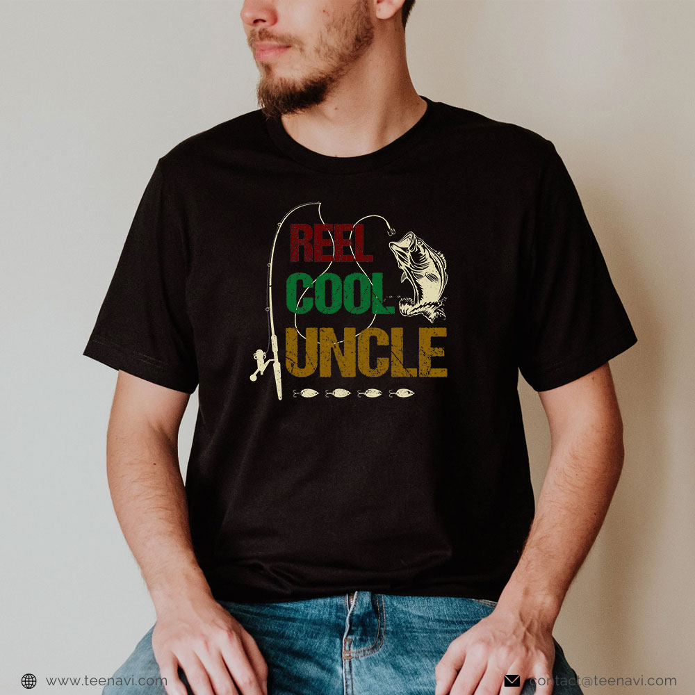 Fish Shirt, Reel Cool Uncle Fishing Vintage Retro Father's Day