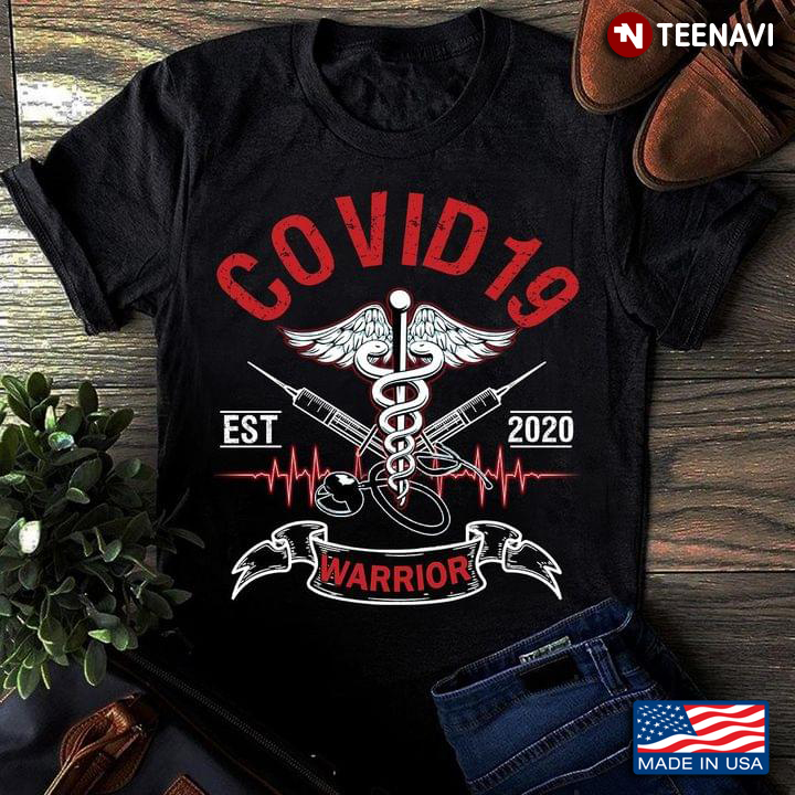 US Army Medical Corps Stethoscope Syringe Shirt, Covid-19 Pandemic Warrior