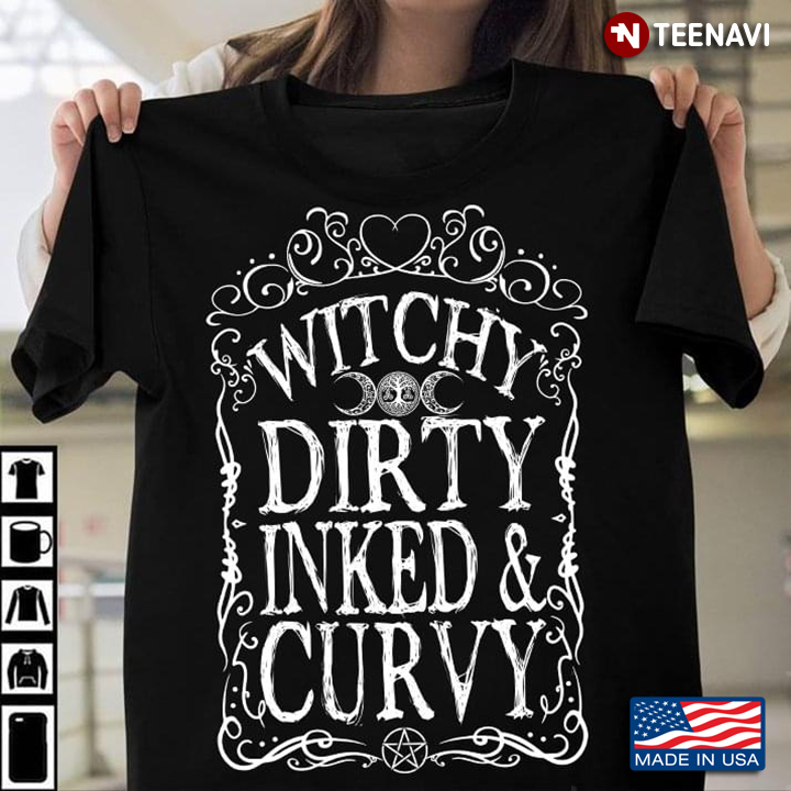Witch Symbols Shirt, Witchy Dirty Inked & Curvy