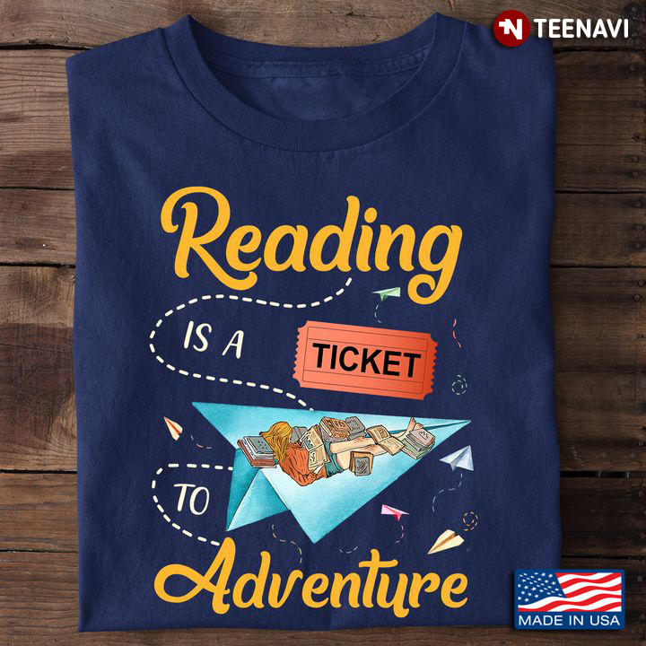 New Color Paper Planes Books Shirt, Reading Is A Ticket To Adventure