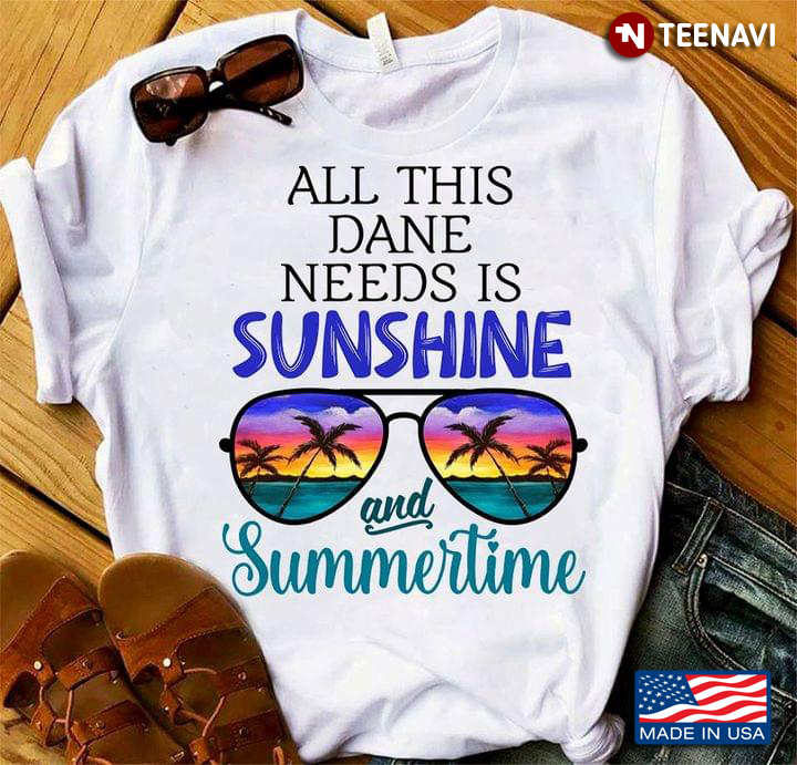 Beach Palm Trees Glasses Shirt, All This Dean Needs Is Sunshine & Summertime