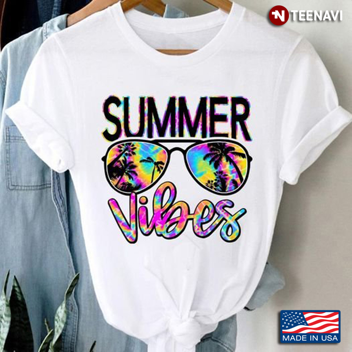 Colorful Sunglasses Palm Trees Shirt, Summer Vibes