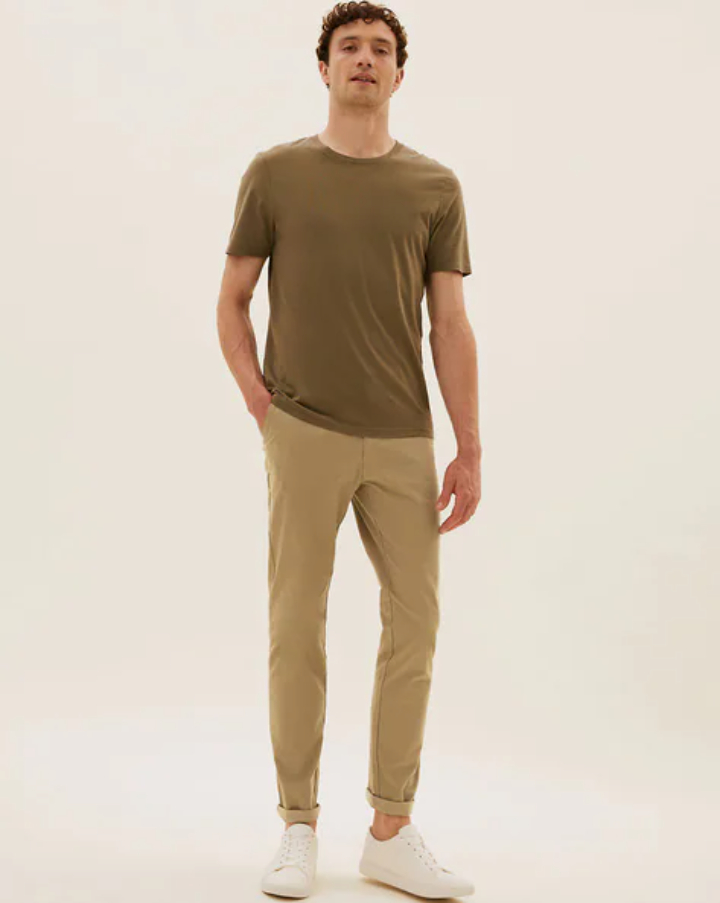 brown t shirt mens outfit