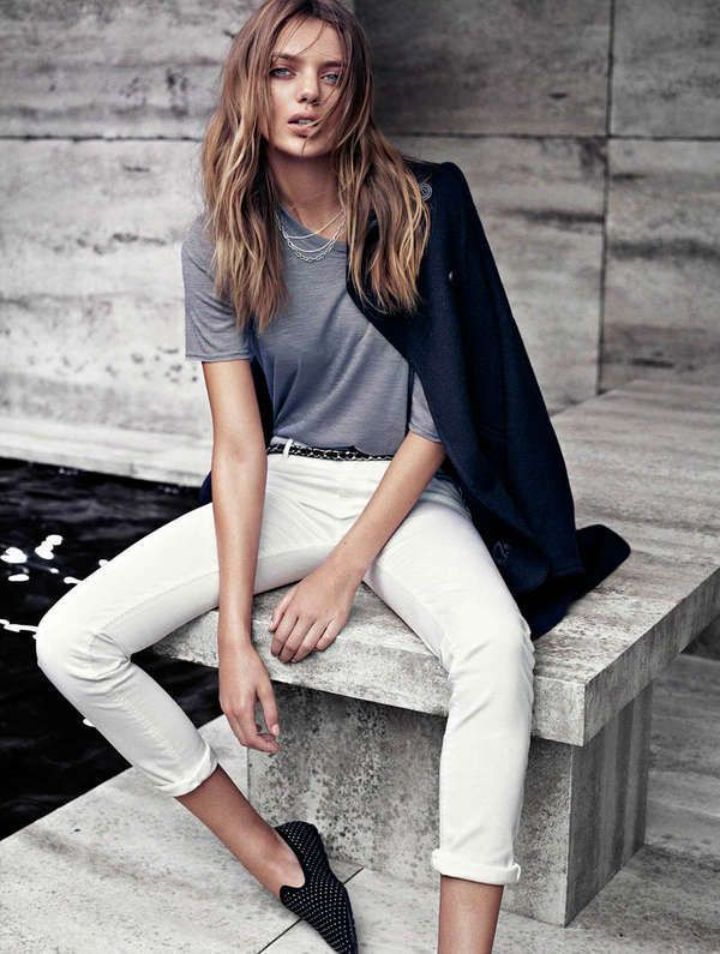 what to wear with grey shirt female