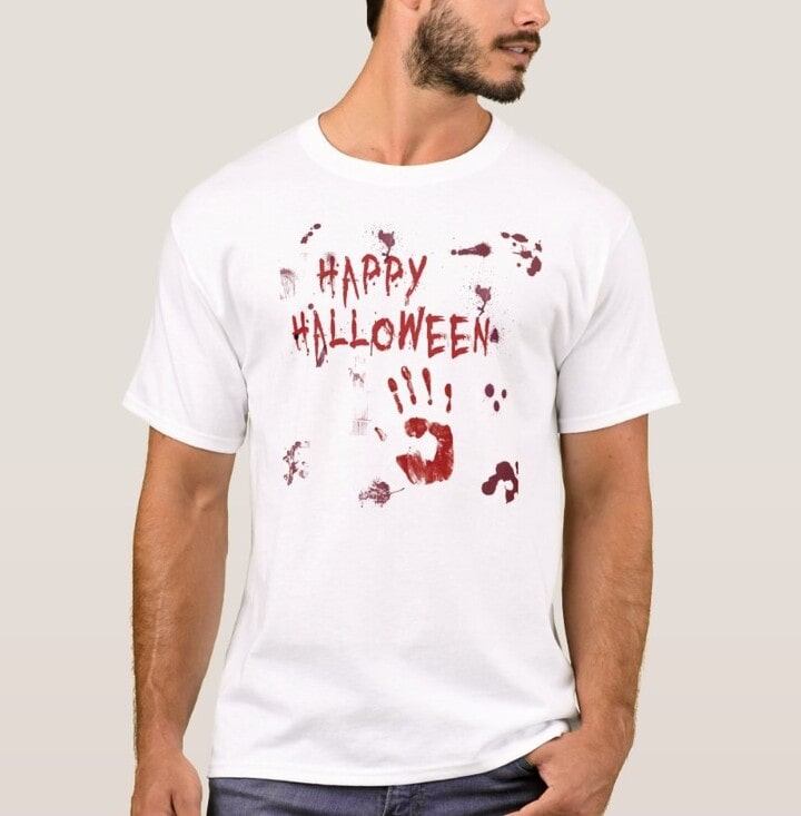 halloween costume blood t shirt