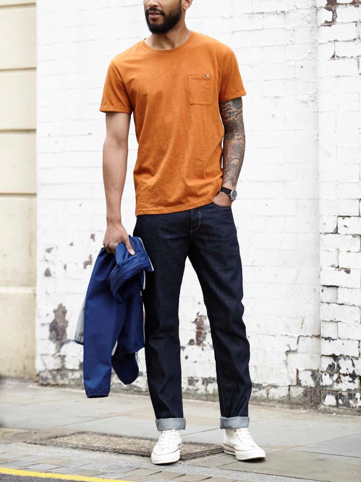 orange urban outfitters t shirt