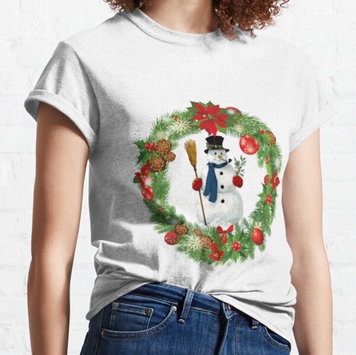 Snowman t-shirt for women