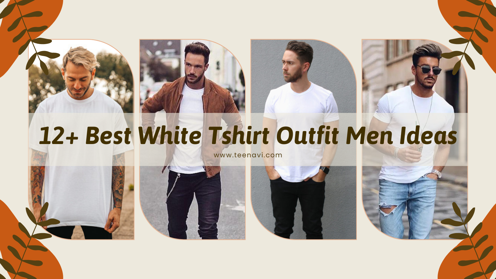 Black Crew-neck T-shirt with Tan Suit Outfits (12 ideas & outfits)