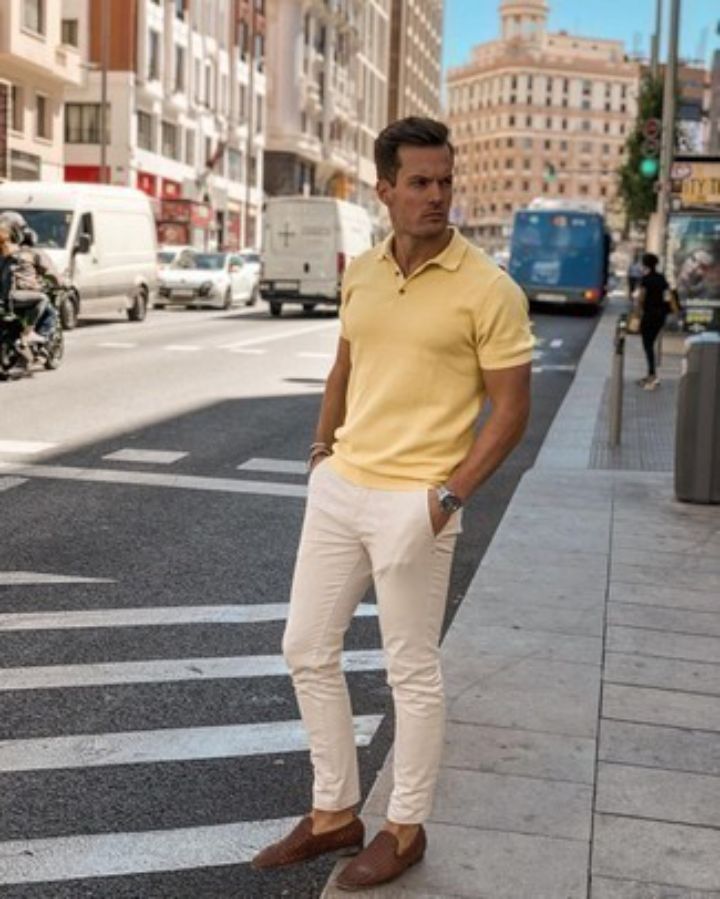 yellow tshirt outfit ideas