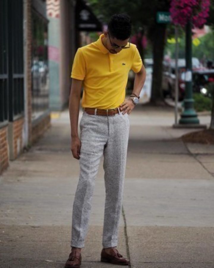 what can you wear with yellow shirt