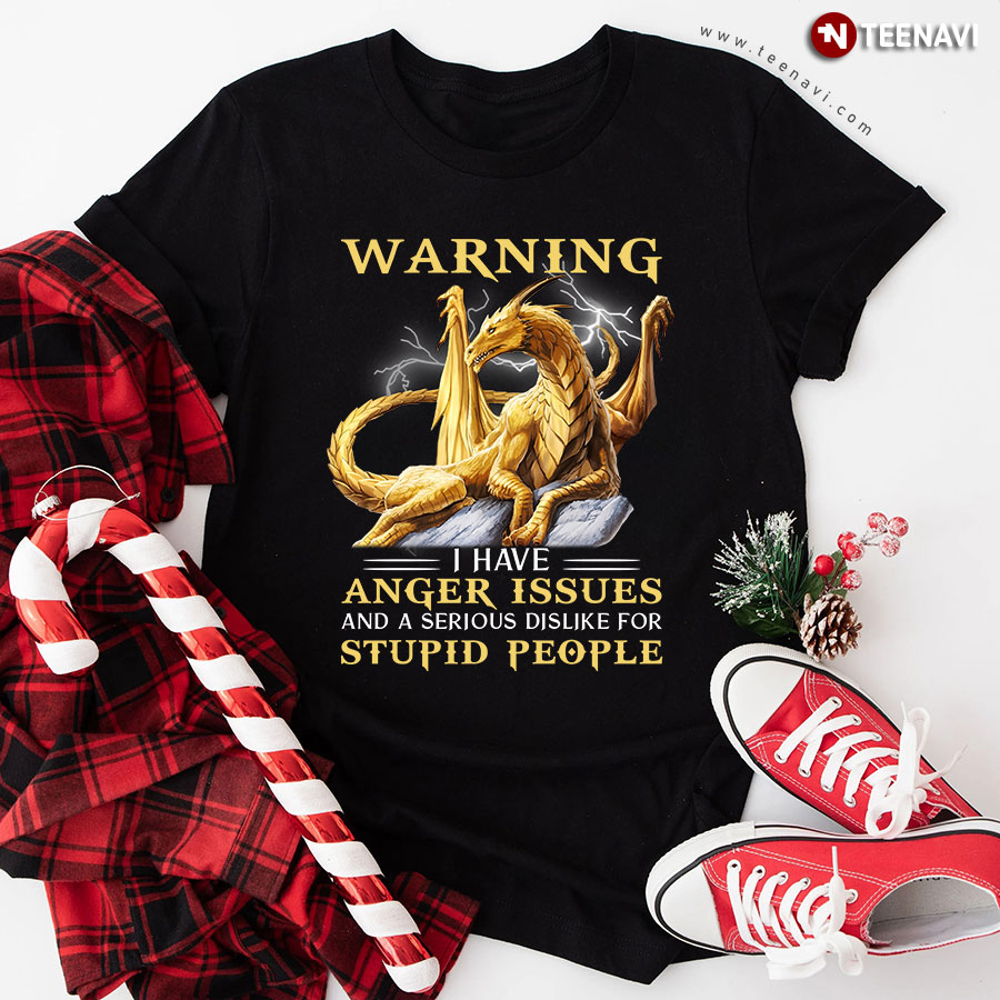 Warning I Have Anger Issues And A Serious Dislike For Stupid Dragon T-Shirt