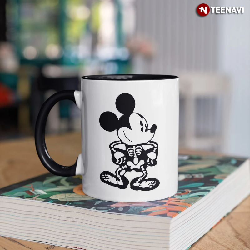 Funny Skeleton Mickey Mouse Halloween Mug