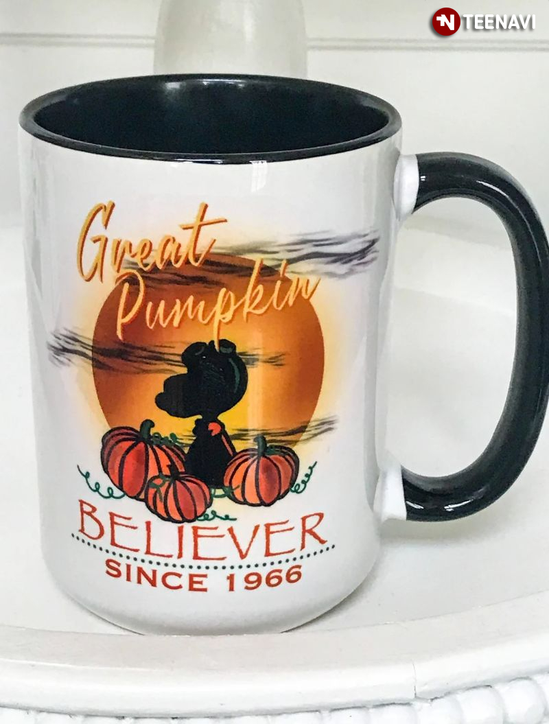 Great Pumpkin Believer Since 1966 Coffee Mug, Snoopy Halloween Peanuts Mug