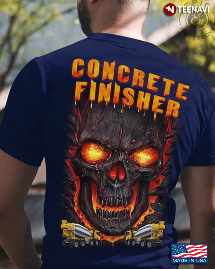 Concrete Finisher Shirt, Concrete Finisher Skull