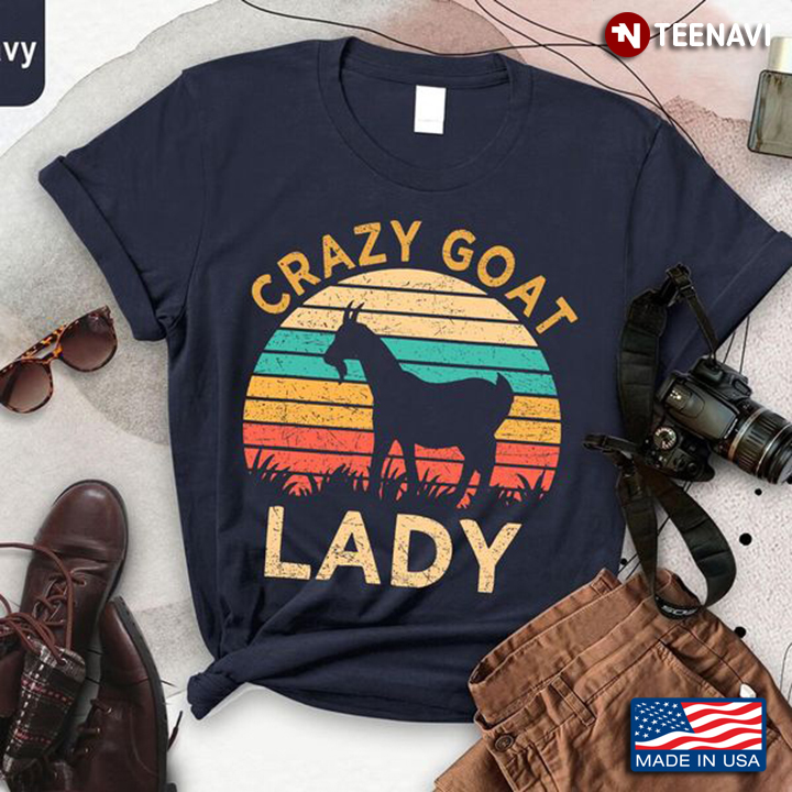 Goat Lover Shirt, Vintage Crazy Goat Lady