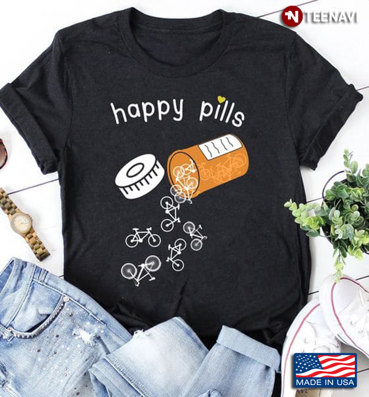 Cycling Lover Shirt, Happy Pills Bicycles