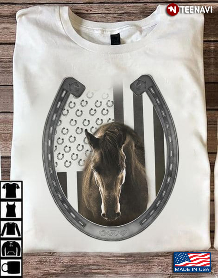 Horse Lover Shirt, Horse With Horseshoe