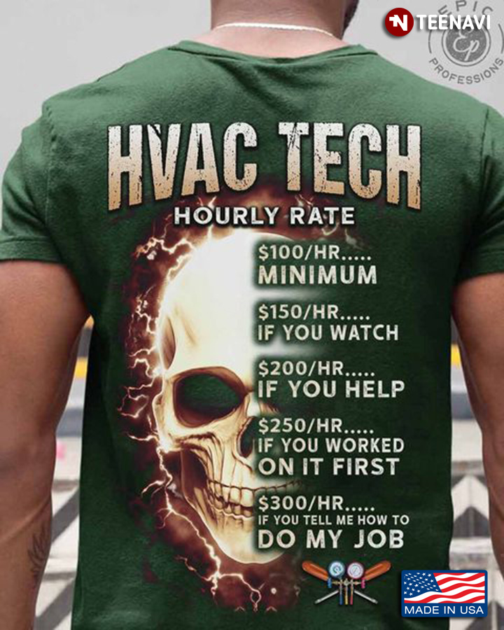 HVAC Tech Shirt, Hourly Rate