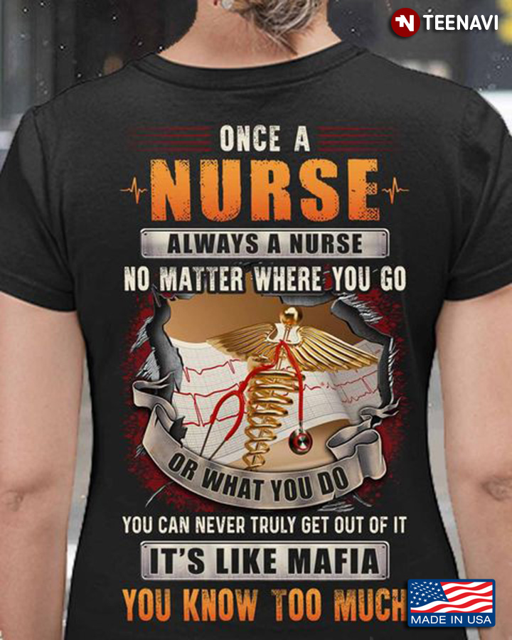 Nurse Shirt, Once An Nurse Always An Nurse No Matter Where You Go