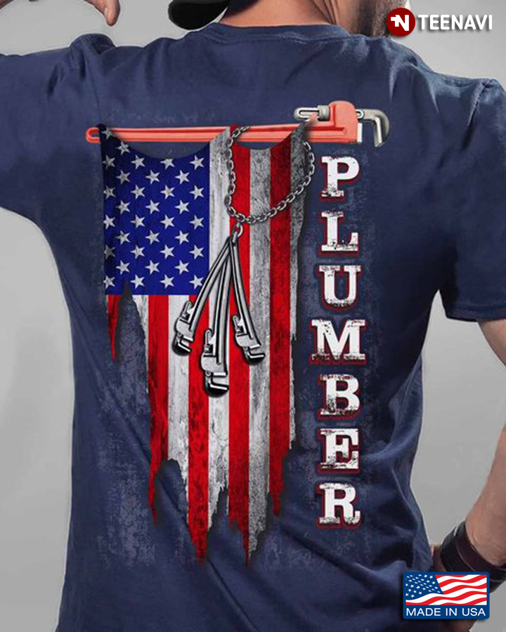 Plumber Shirt, Plumber American Flag