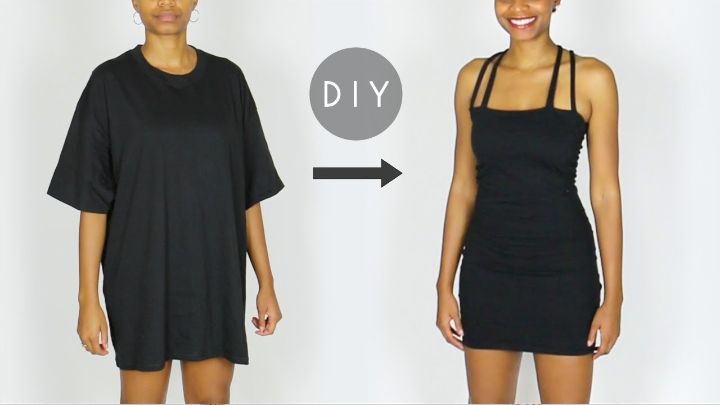 how to turn a t shirt into a dress