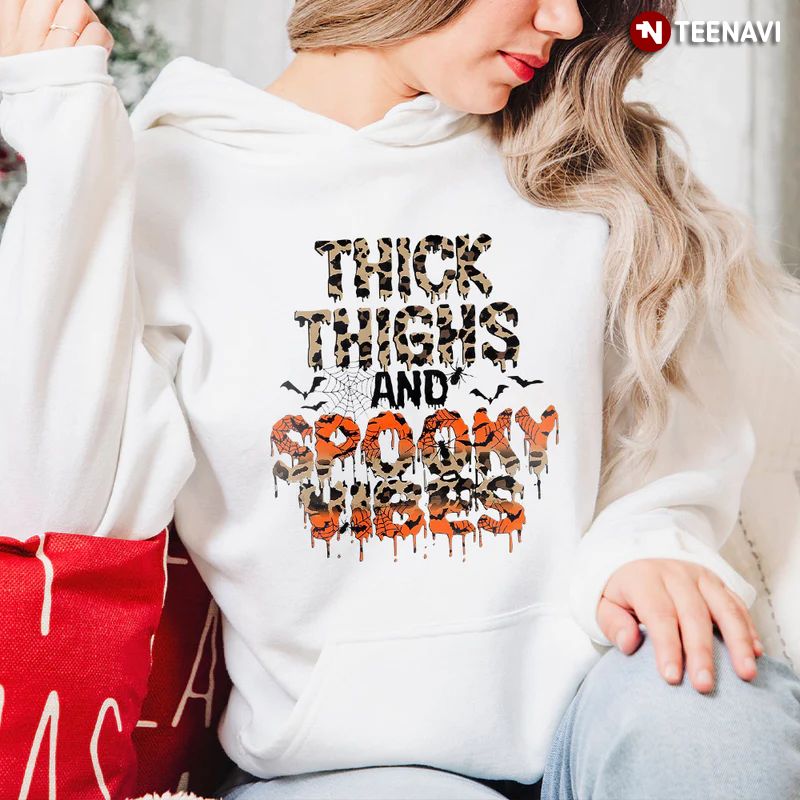 Halloween Thick Thighs And Spooky Vibes Light Hoodie