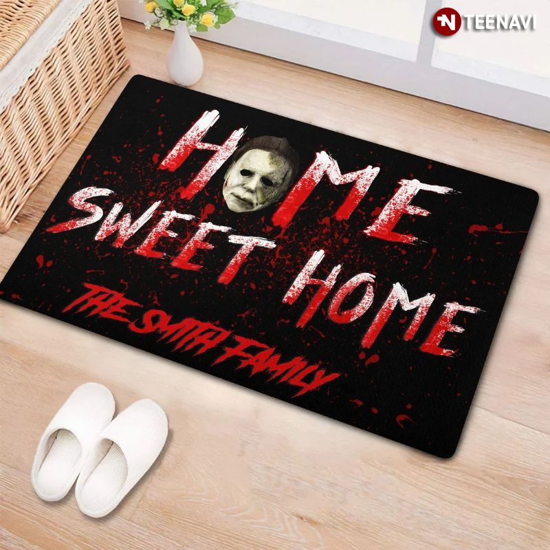 Personalized Home Sweet Home Michael Myers Doormat Horror Halloween Home Decor