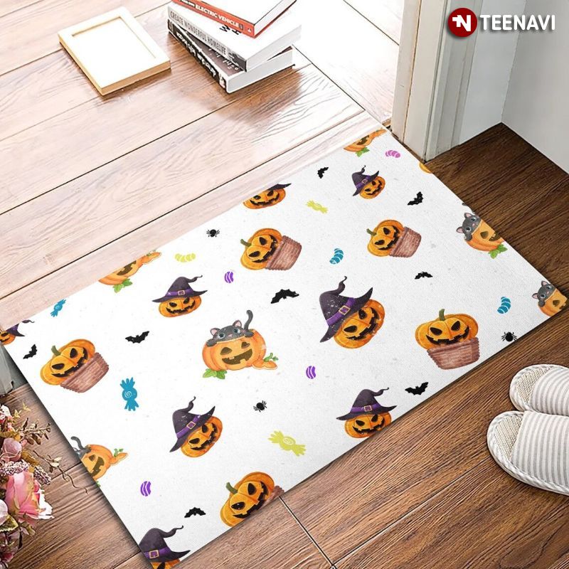 Pumpkins Halloween Doormat, Funny Doormat, Horror Pumpkins Doormat Home Decor
