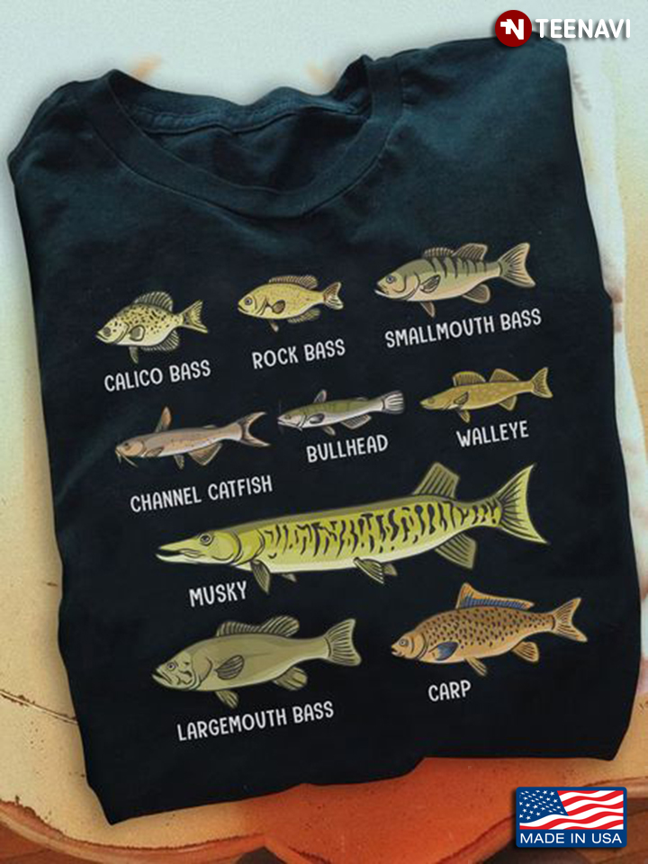 Fish Lover Shirt, Types Of Fish