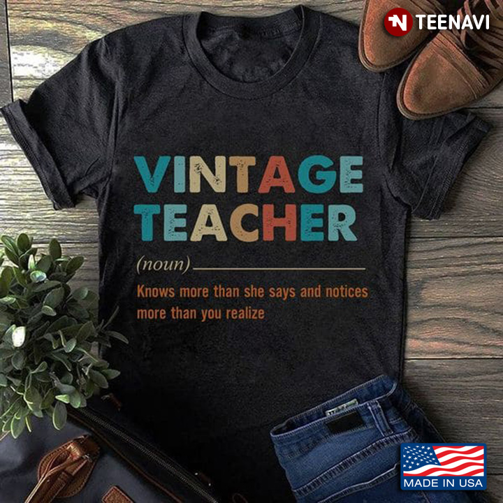 Vintage Teacher Shirt, Vintage Teacher Therapist Knows More Than She Says