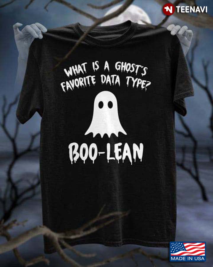 Halloween Coder Shirt, What Is A Ghost's Favorite Date Type Boo-Lean