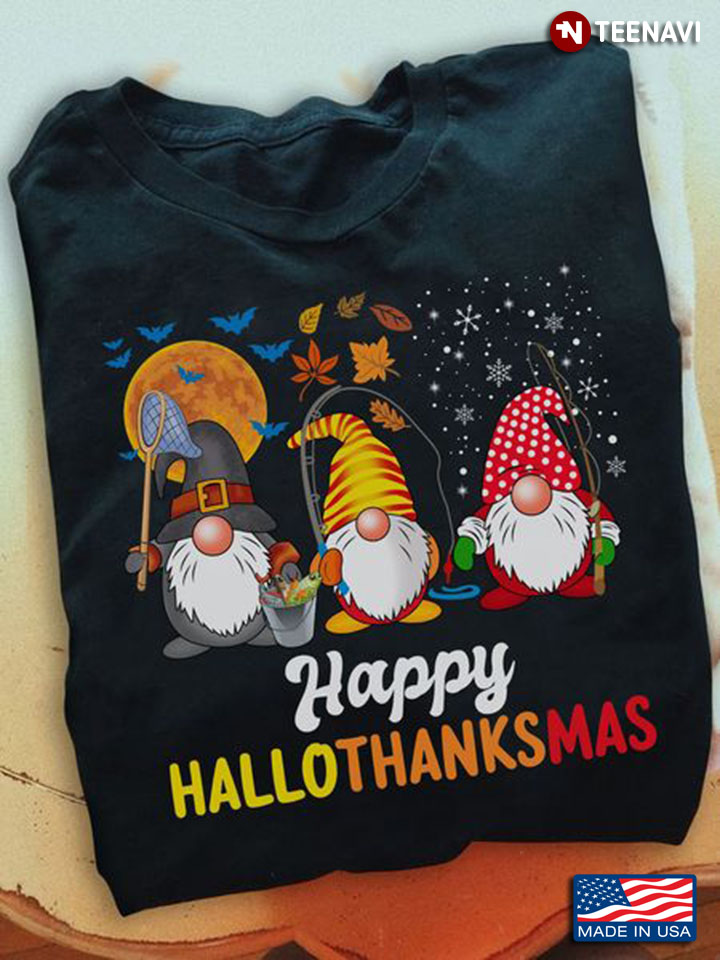 Gnomes Shirt, Happy HalloThanksMas