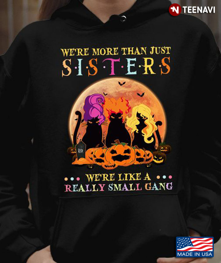 Hocus Pocus Cat Shirt, We're More Than Just Sisters We're Like A Really Small