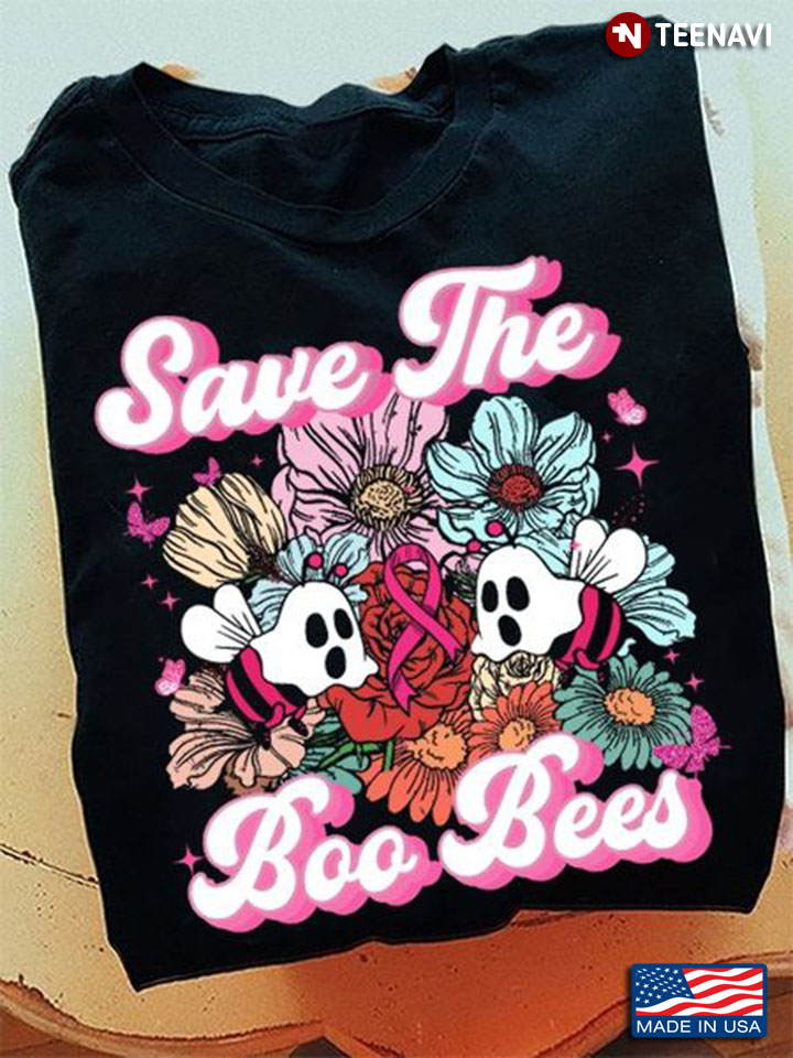Save The Boo Bees Breast Cancer Halloween T-Shirt