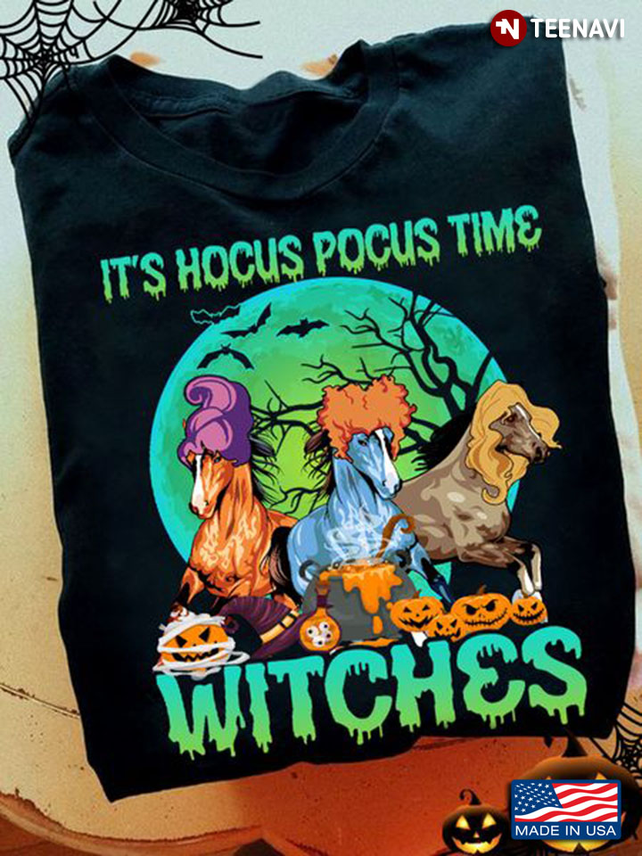 Hocus Pocus Horse Shirt, It's Hocus Pocus Time Witches