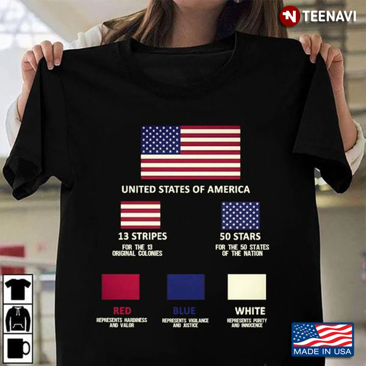 United States Shirt, United States Of America 13 Stripes For The 13 Original