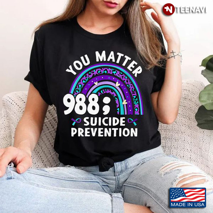 Suicide Awareness Shirt, You Matter 988 Suicide Prevention Leopard