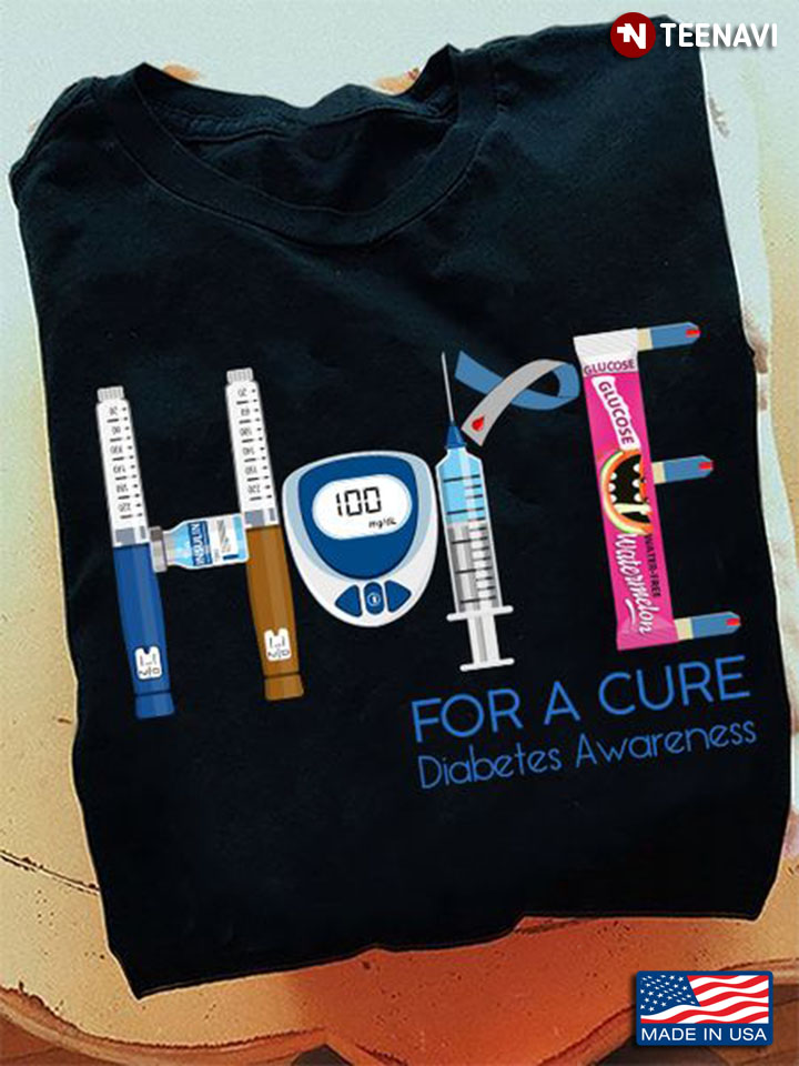 Diabetes Awareness Shirt, Hope For A Cure Diabetes Awareness