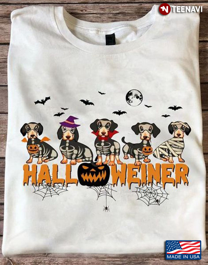 Dachshund Halloween Shirt, Halloweiner Happy Halloween
