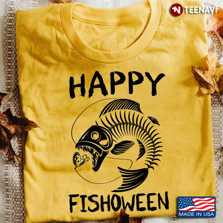 Fishing Halloween Shirt, Happy Fishoween