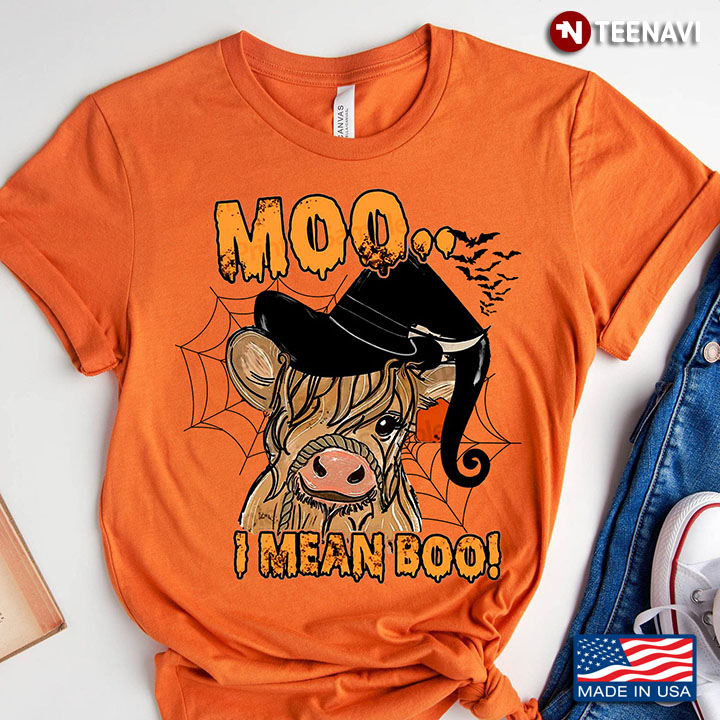 Halloween Cow Shirt, Moo I Mean Boo