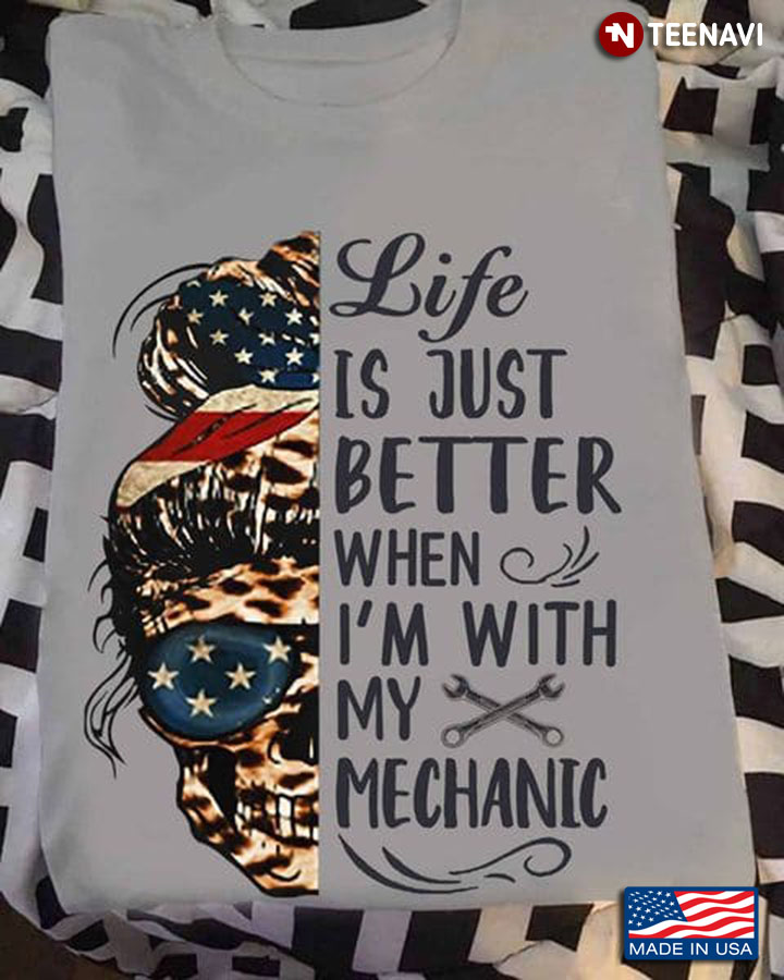 Mechanic Wife Shirt, Life Is Just Better When I'm With My Mechanic Leopard