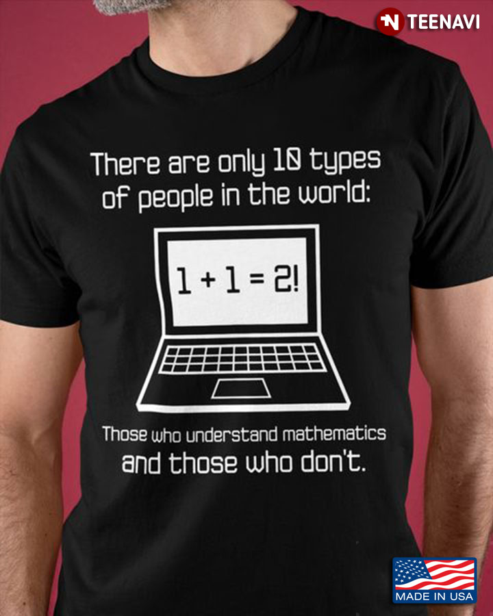 Math Shirt, There Are Only 10 Types Of People In The World Those Who Understand