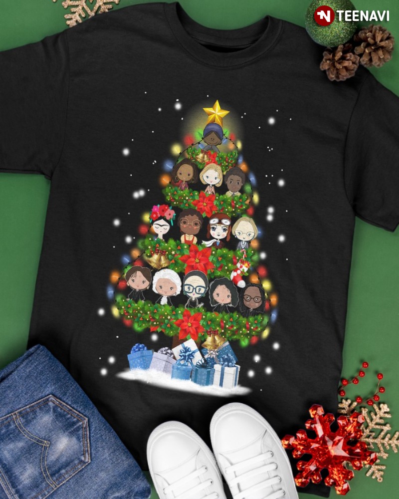 Christmas Feminist Shirt, Women Christmas Tree