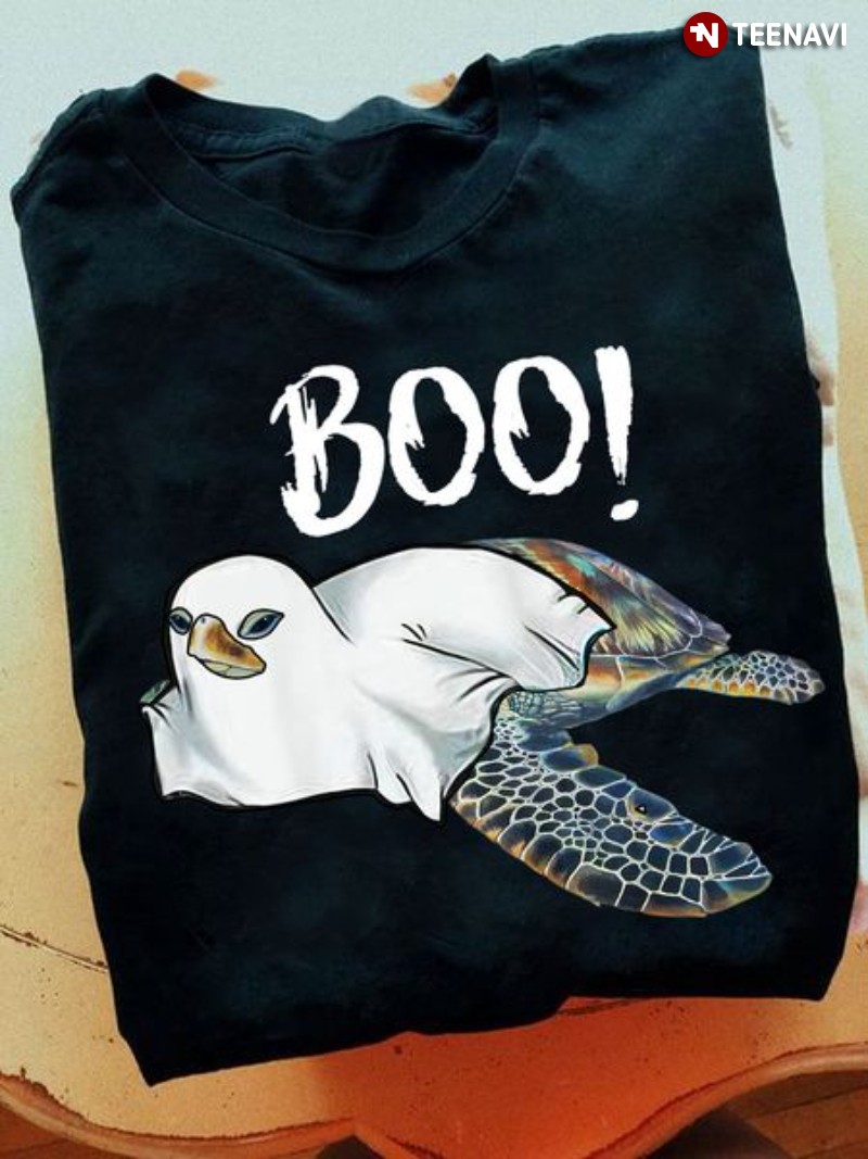 Turtle Boo Shirt, Boo Funny Turtle Halloween