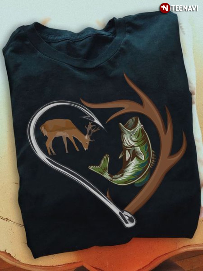 Hunting Fishing Shirt, Deer And Fish