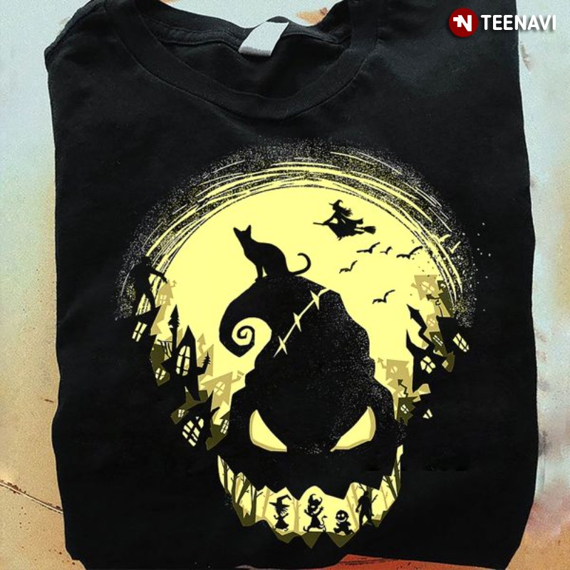 Witch Black Cat Funny Halloween Cool Halloween T-Shirt