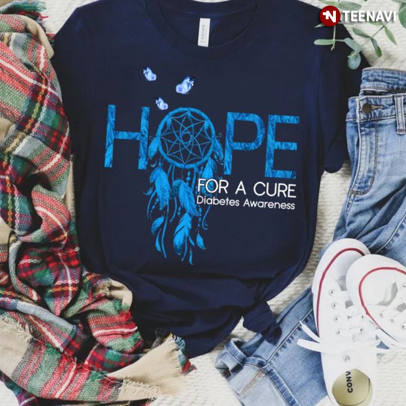 Diabetes Warrior Shirt, Hope For A Cure Diabetes Awareness