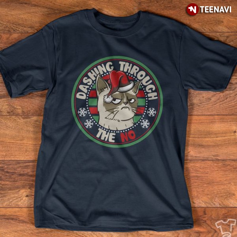 Santa Cat Shirt, Dashing Through The No